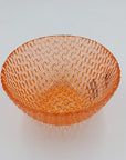Round Orange Glass Bowl 13.5cm Diam