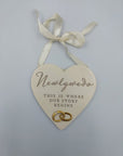 Newly Weds Hanging Heart Plaque Amore - Success Gifts