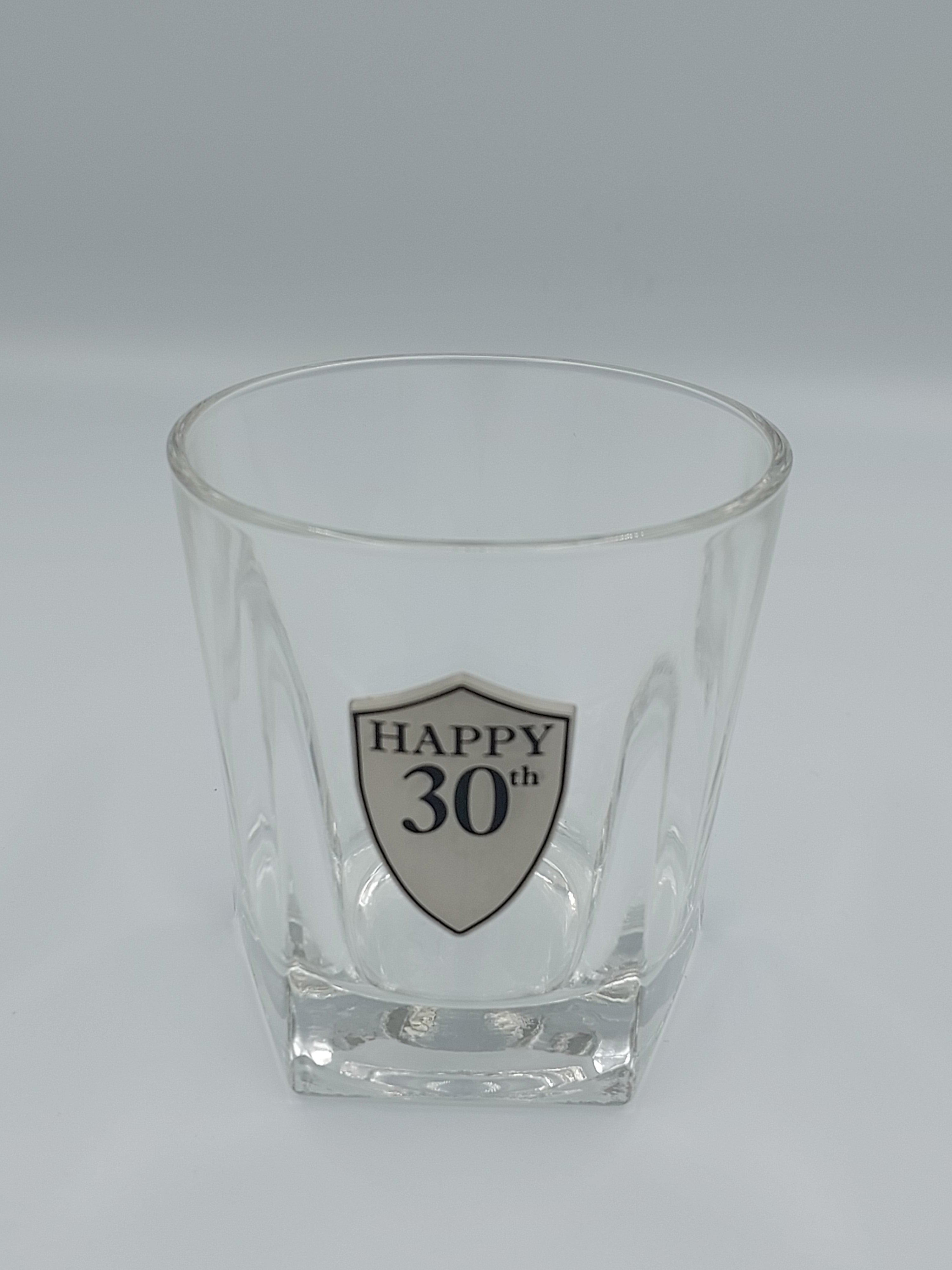 30TH WHISKY GLASS 250ML