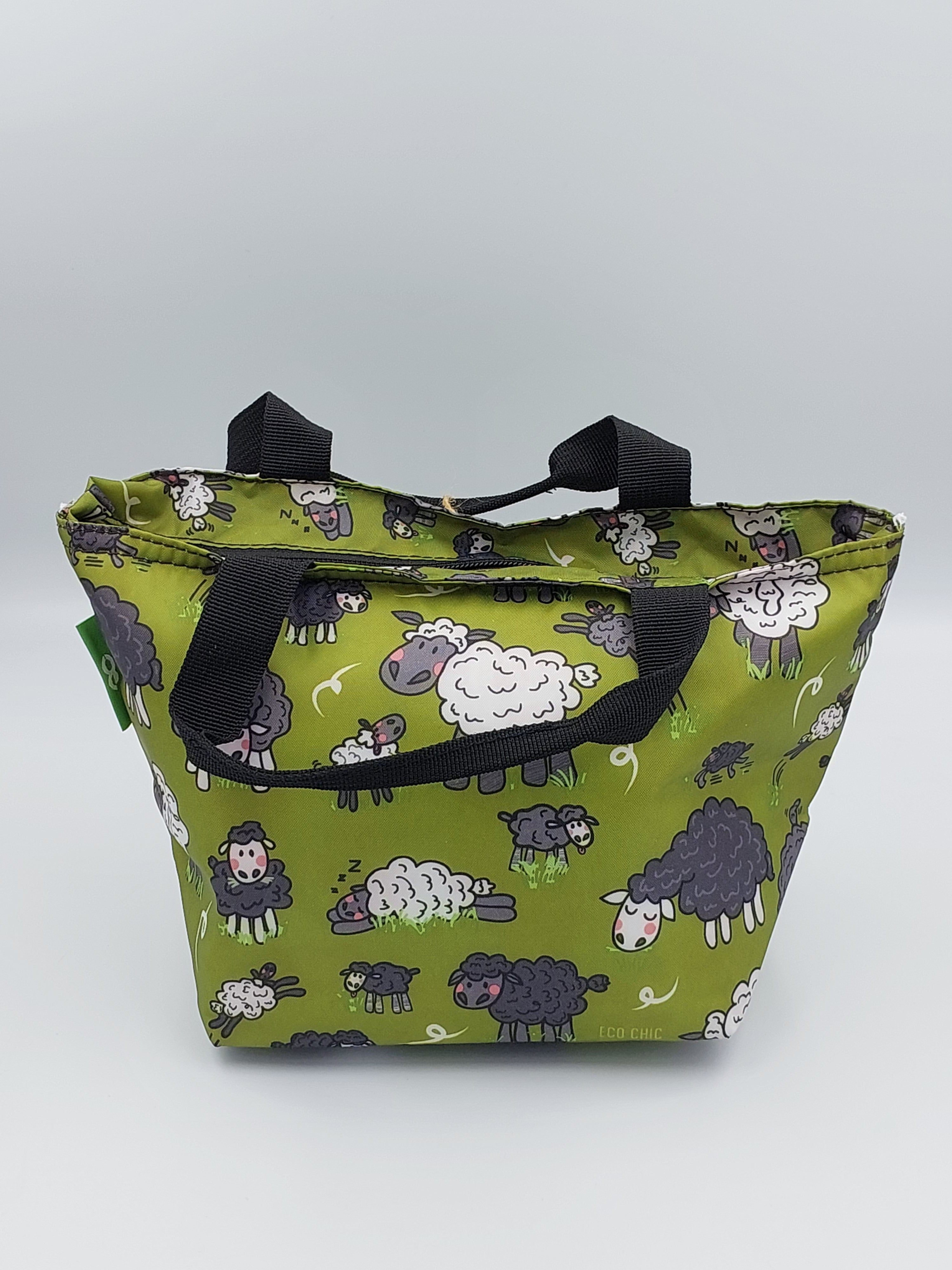 Eco Chic Green Sheep Lunch Bag