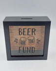 Beer Fund MDF Money Box w/clear front