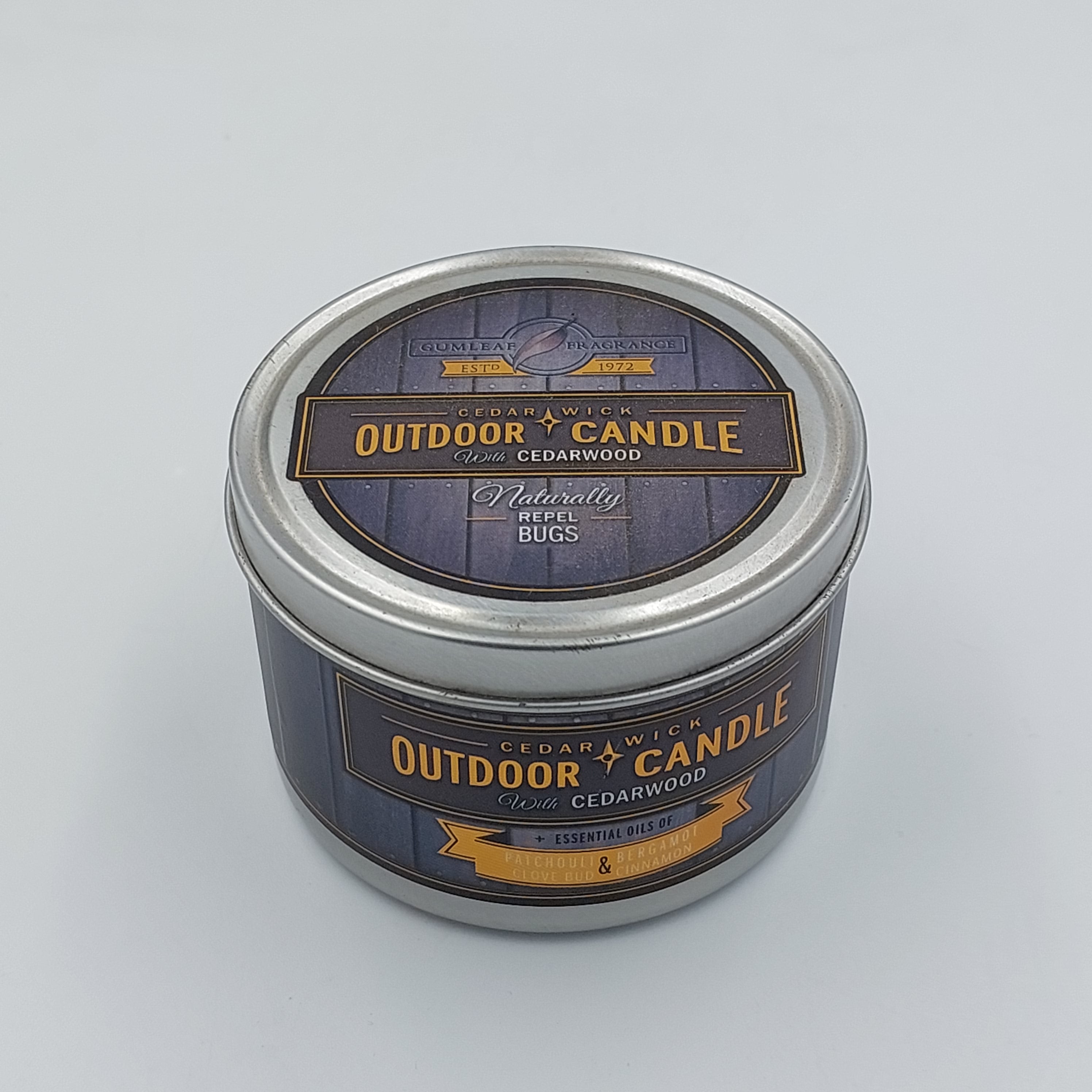 CEDAR WICK OUTDOOR CANDLE with CEDARWOOD