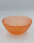 Round Orange Glass Bowl 13.5cm Diam
