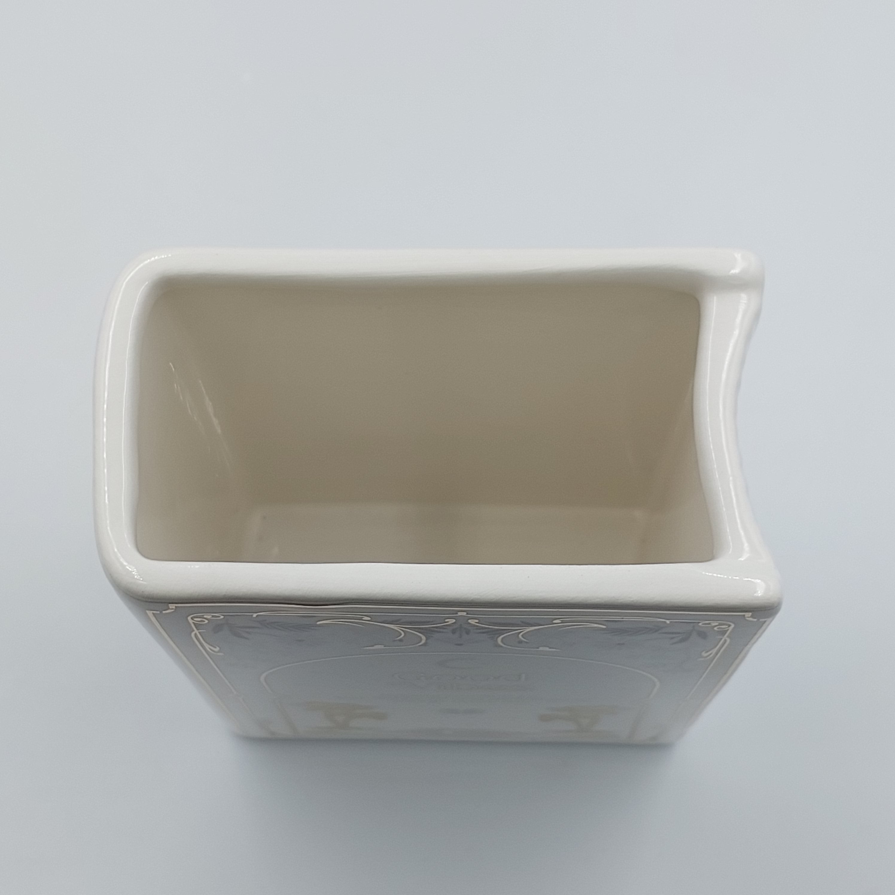 White Book Shaped Vase - Success Gifts