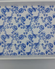 Tray Rectangle Blue/White - Success Gifts