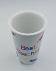 Best Teacher Ceramic Reusable Cup - Success Gifts