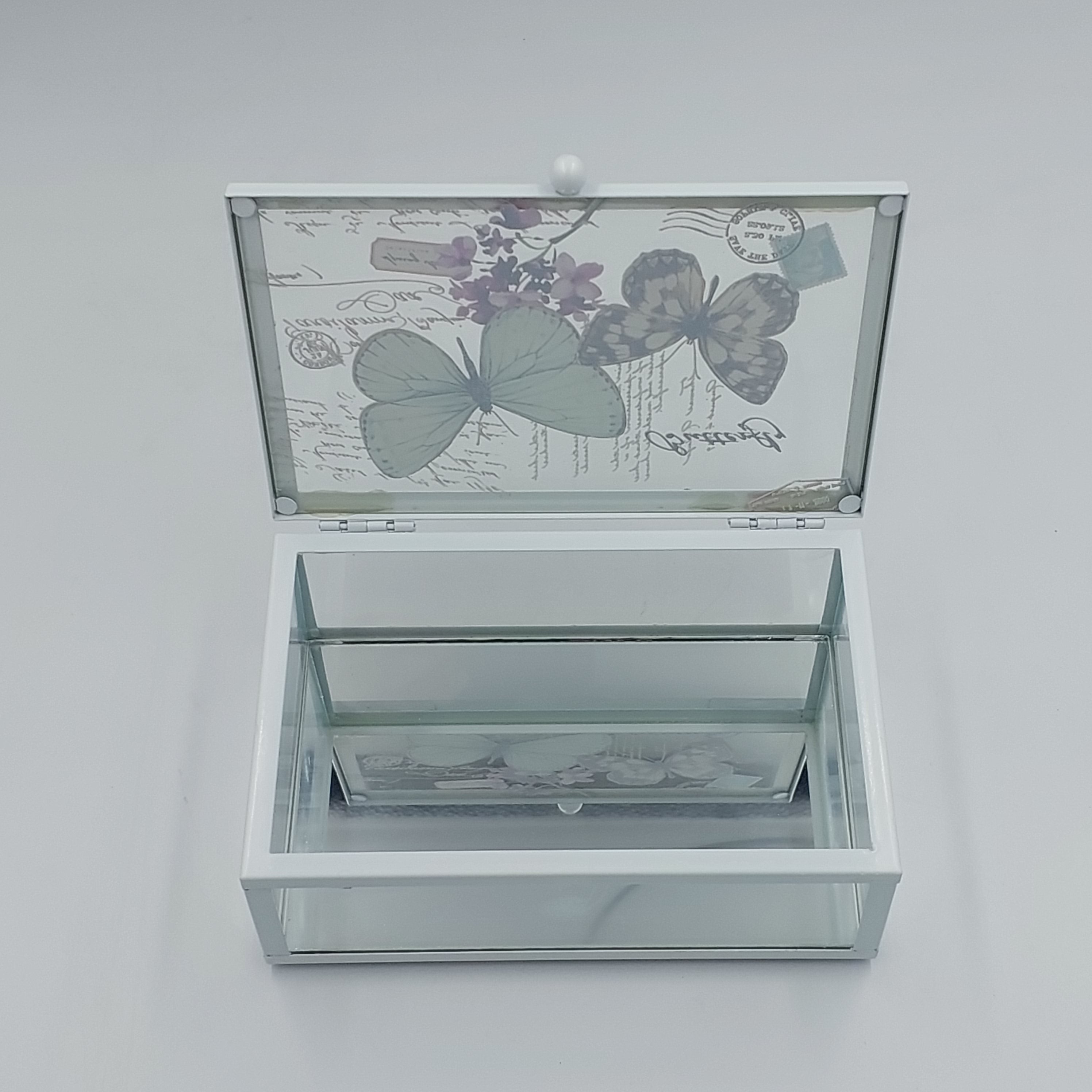 J.B.CL. Glass Butterflies Jewel Box