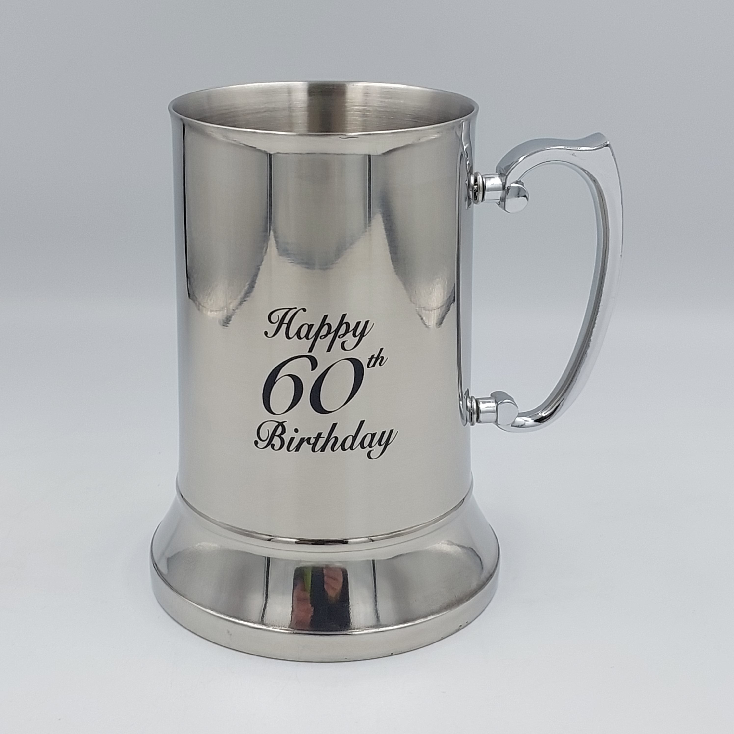 18OZ BEER MUG HAPPY 60TH - Success Gifts