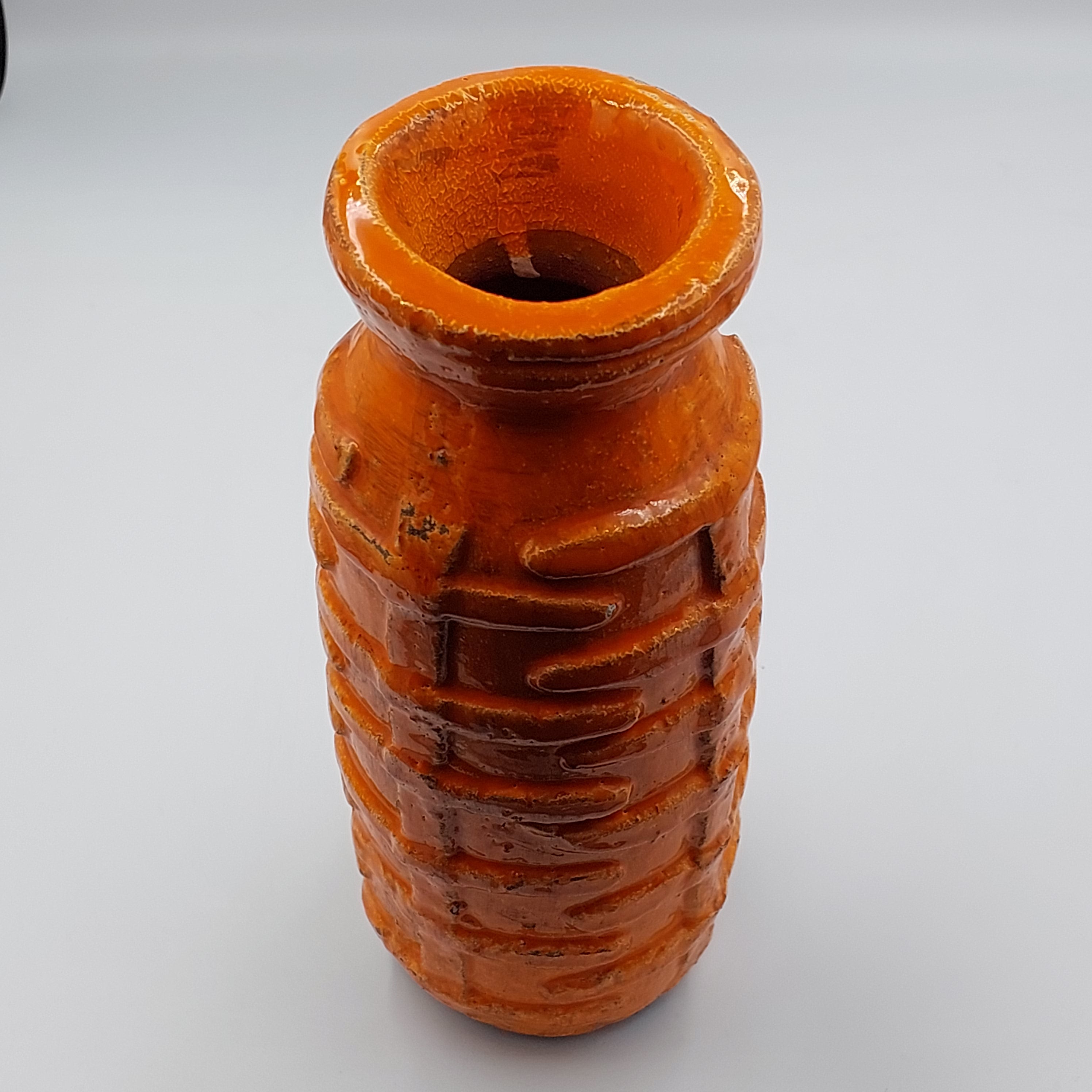 Aged Orange Vase