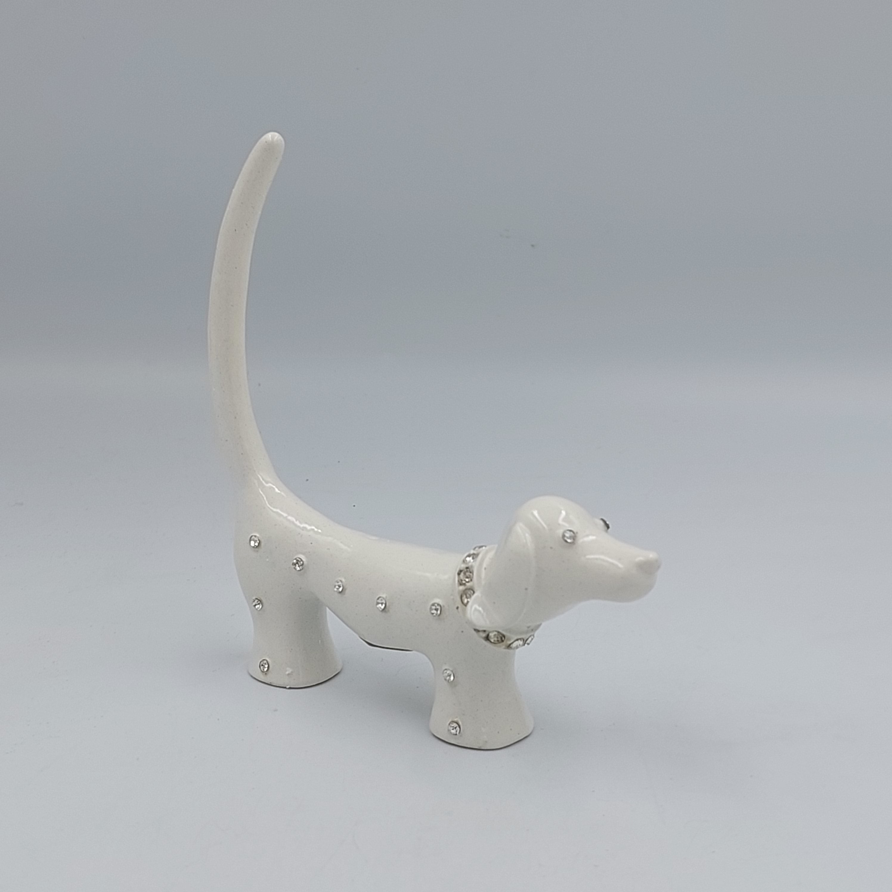 Dog Ring Holder White