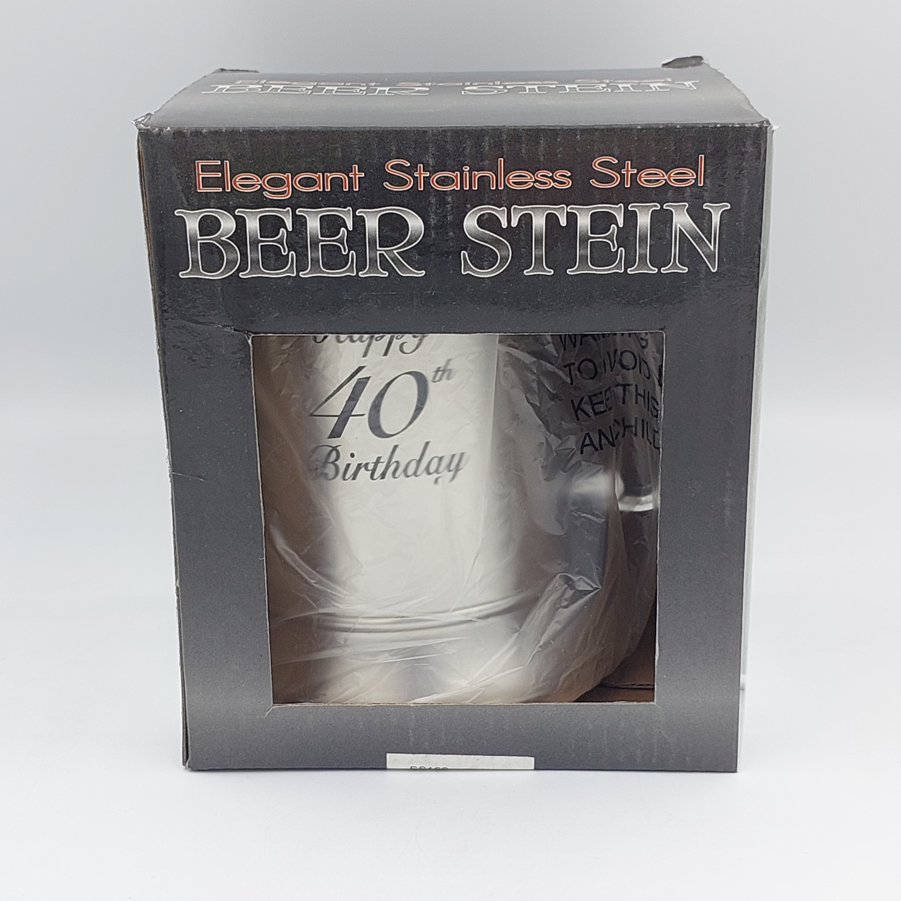 18OZ BEER MUG HAPPY 40TH - Success Gifts
