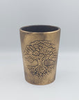 Tree of Life Bronze Terracotta Plant Pot by Lisa Parker