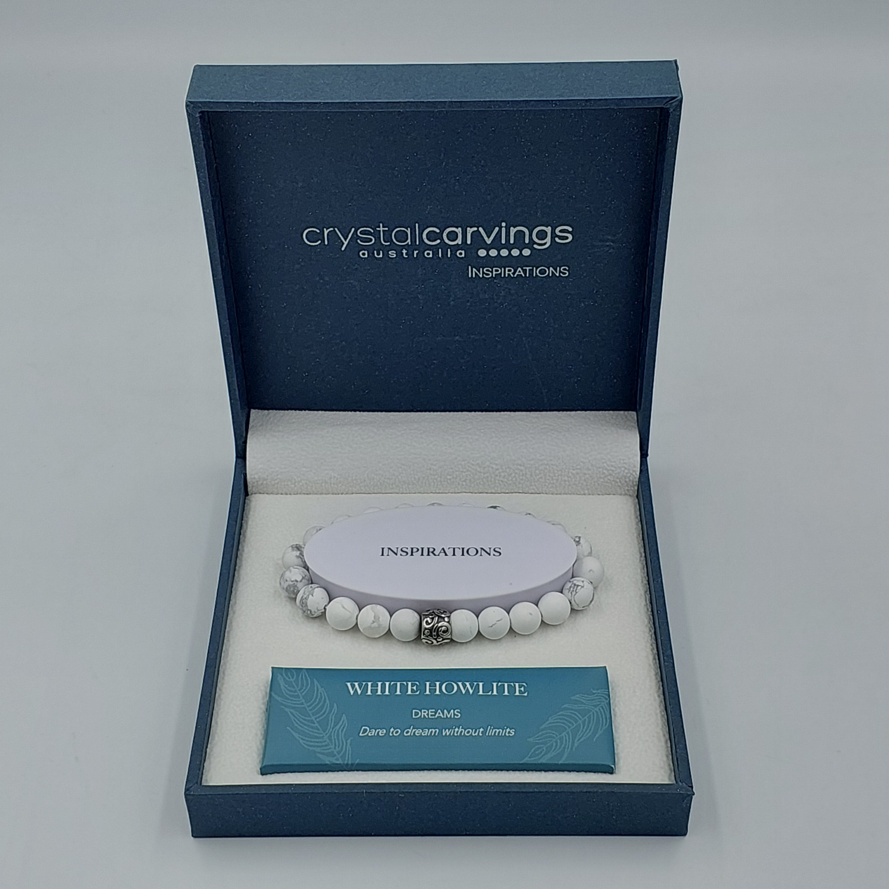 Inspirations White Howlite 8mm Bracelet
