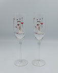 Mr & Mrs Glass Flutes Set