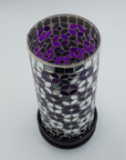 Purple Tall Mosaic Candle Holder