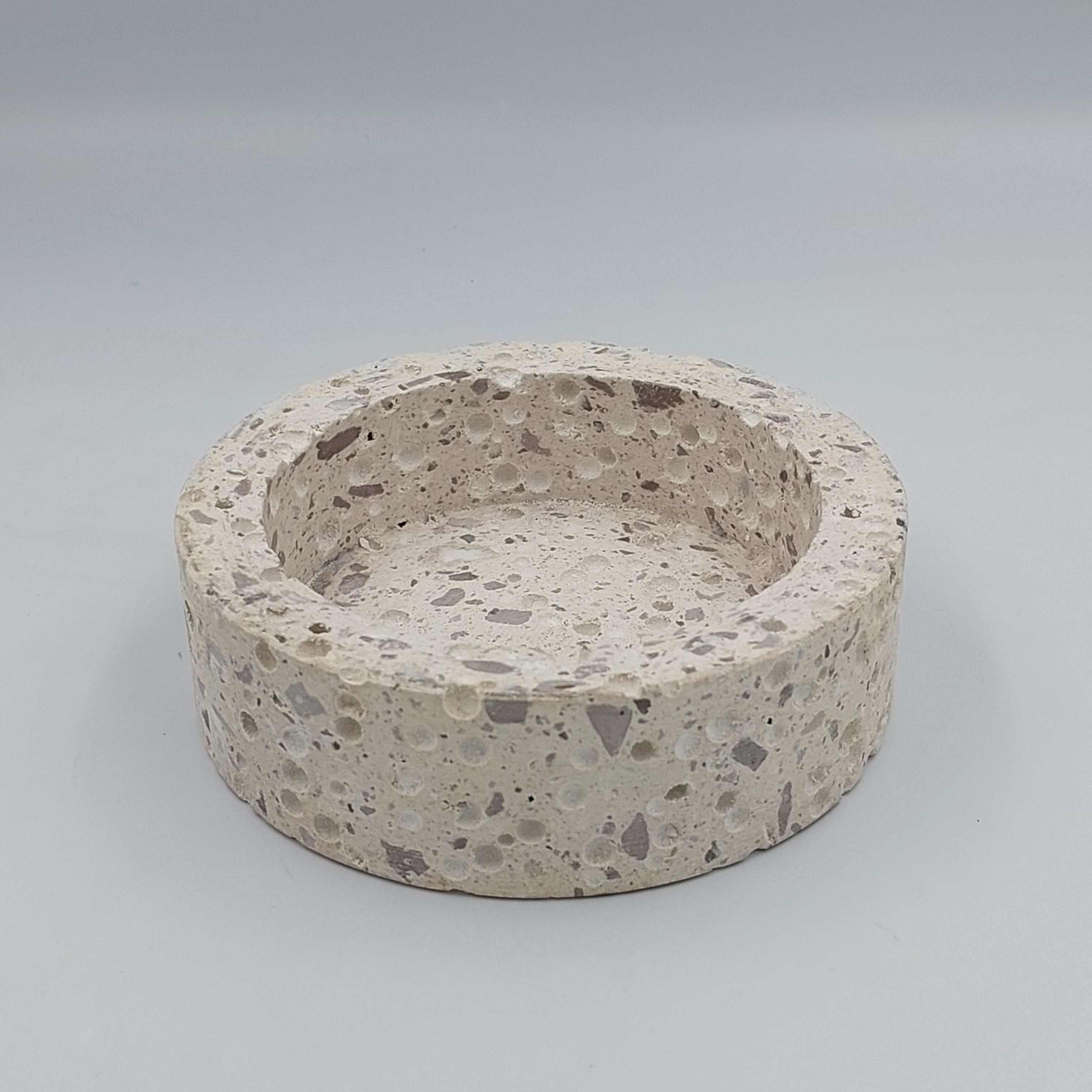 Cream Speckled Ceramic Round Dish