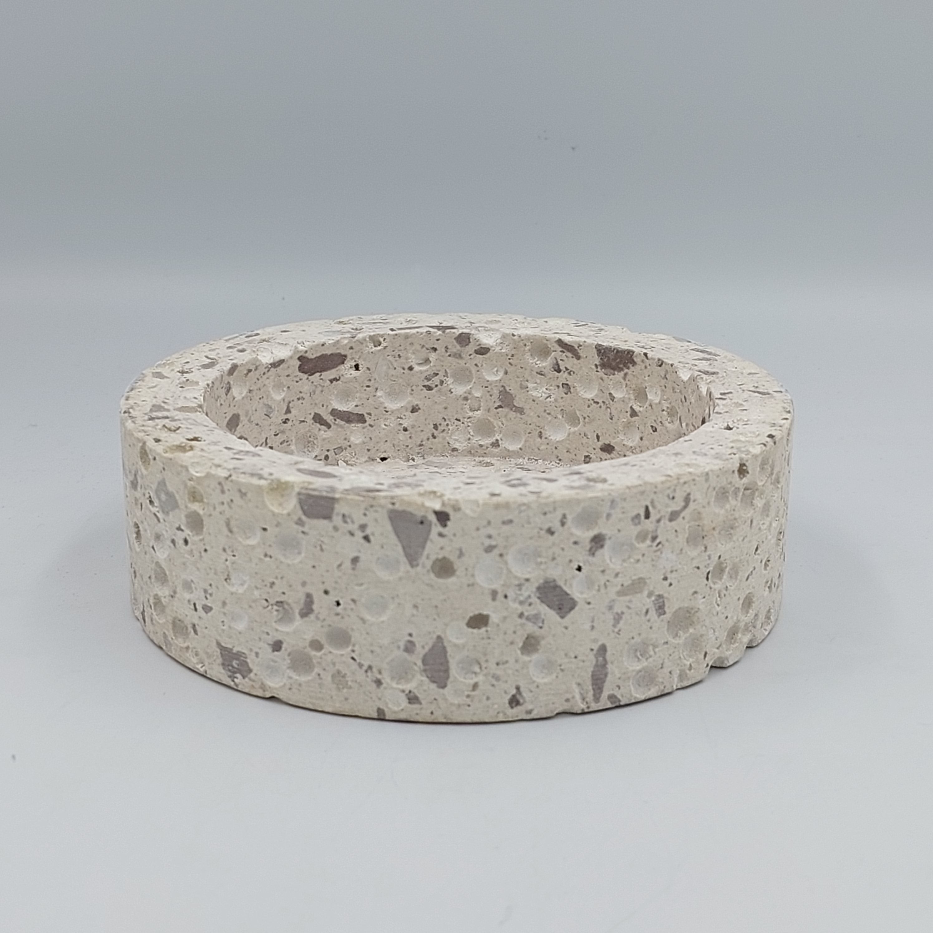 Cream Speckled Ceramic Round Dish