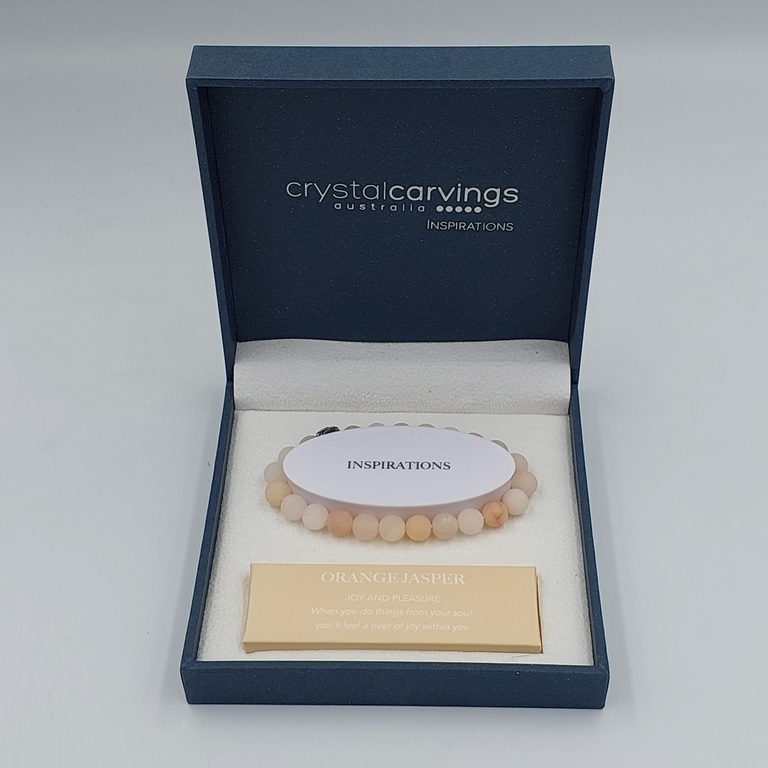Inspirations Orange Jasper 8mm Bracelet