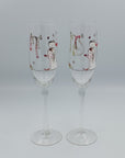 Mr & Mrs Glass Flutes Set
