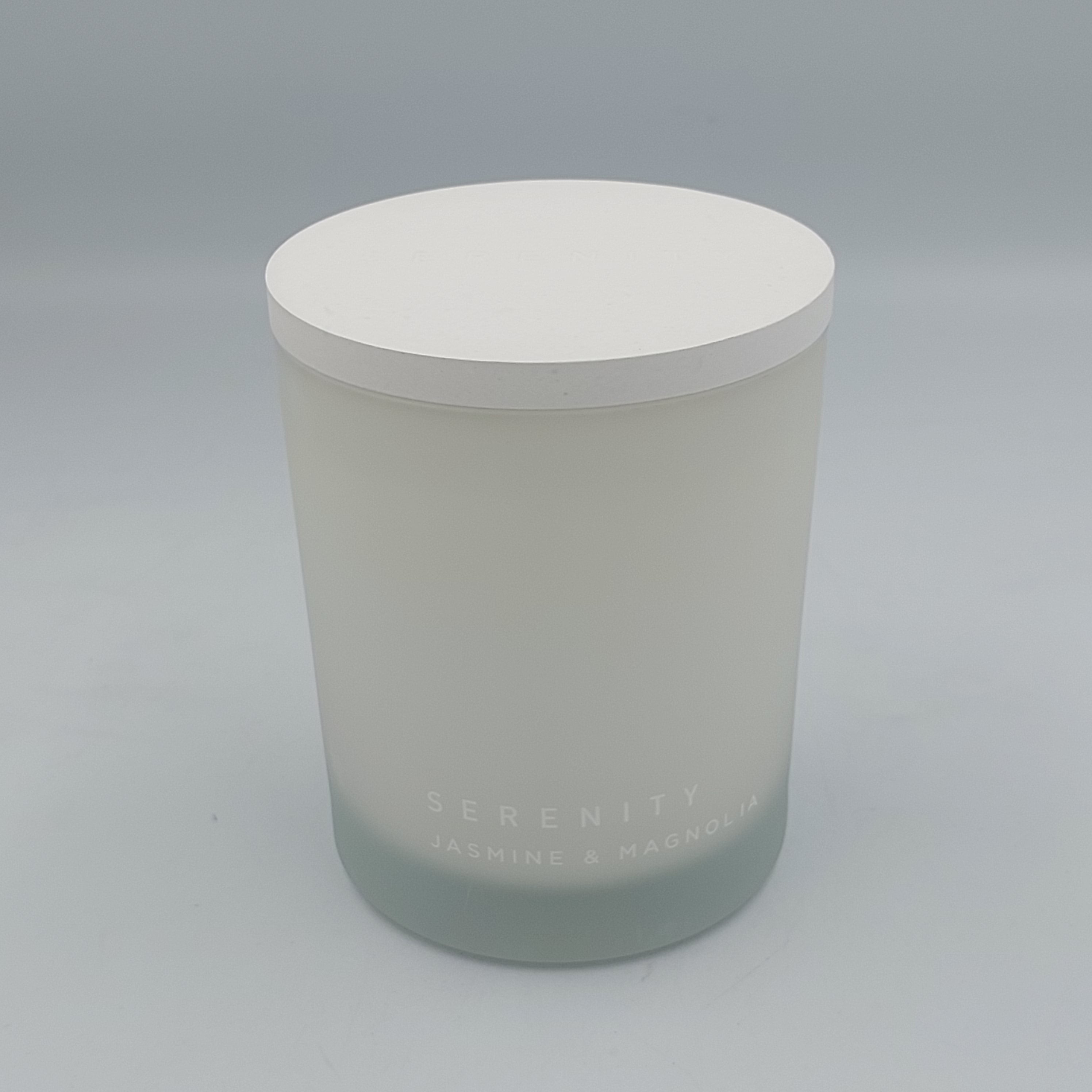 SERENITY JASMINE &amp; MAGNOLIA SOY WAX CANDLE