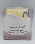 8.5cm Guardian Angel Candle W/Holder