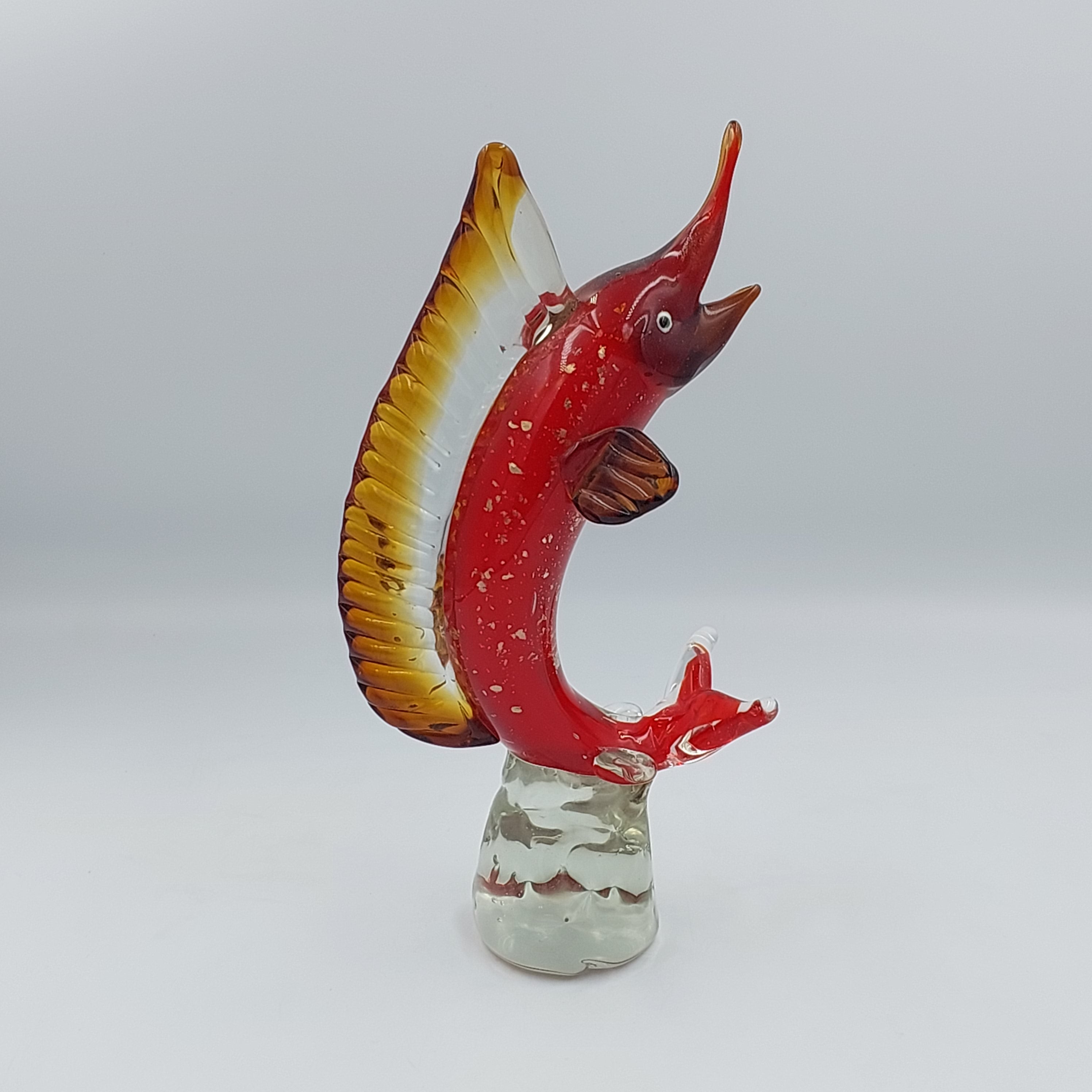 Jumping Glass Marlin on base