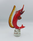 Jumping Glass Marlin on base