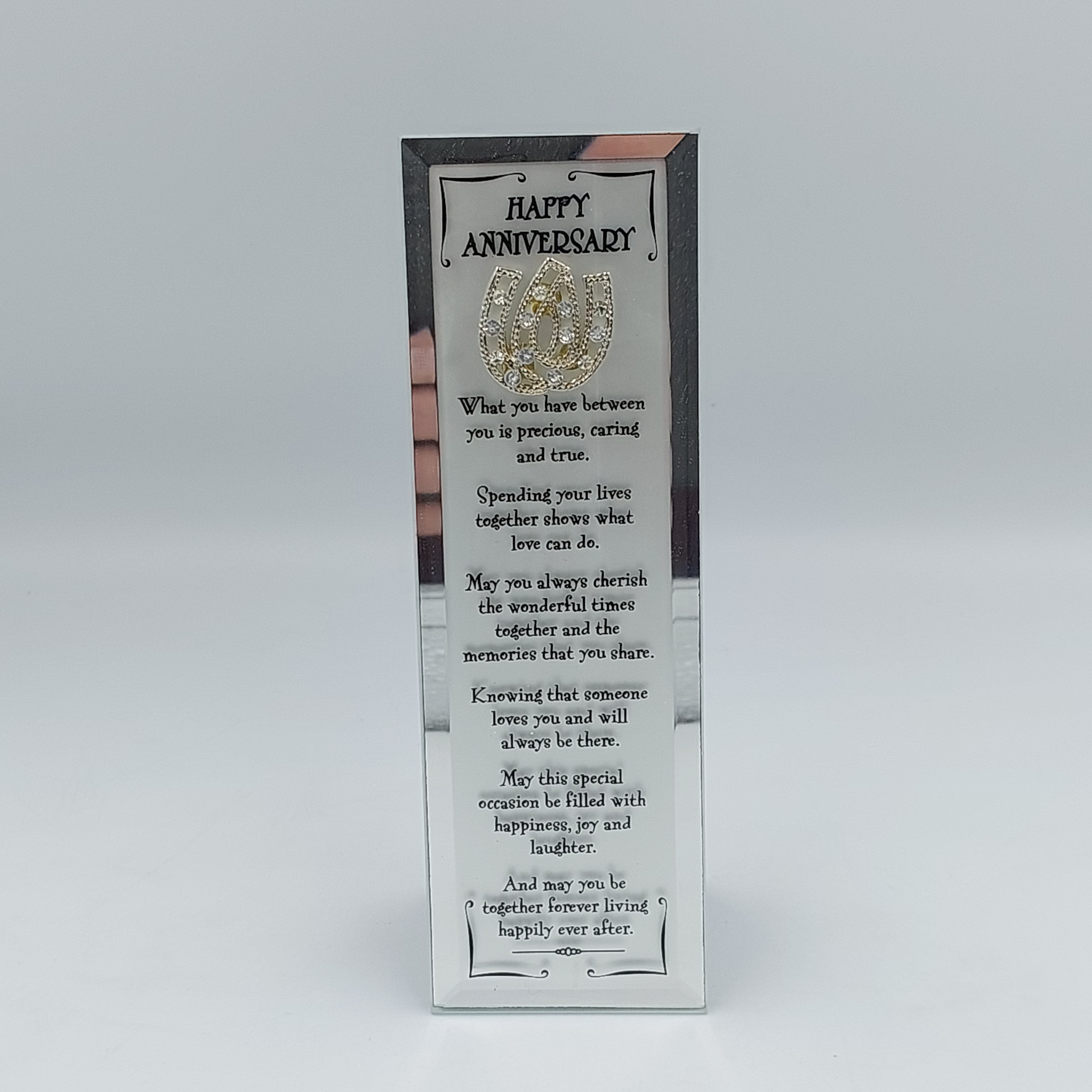 Happy Anniversary Reflections Word Plaque - Success Gifts