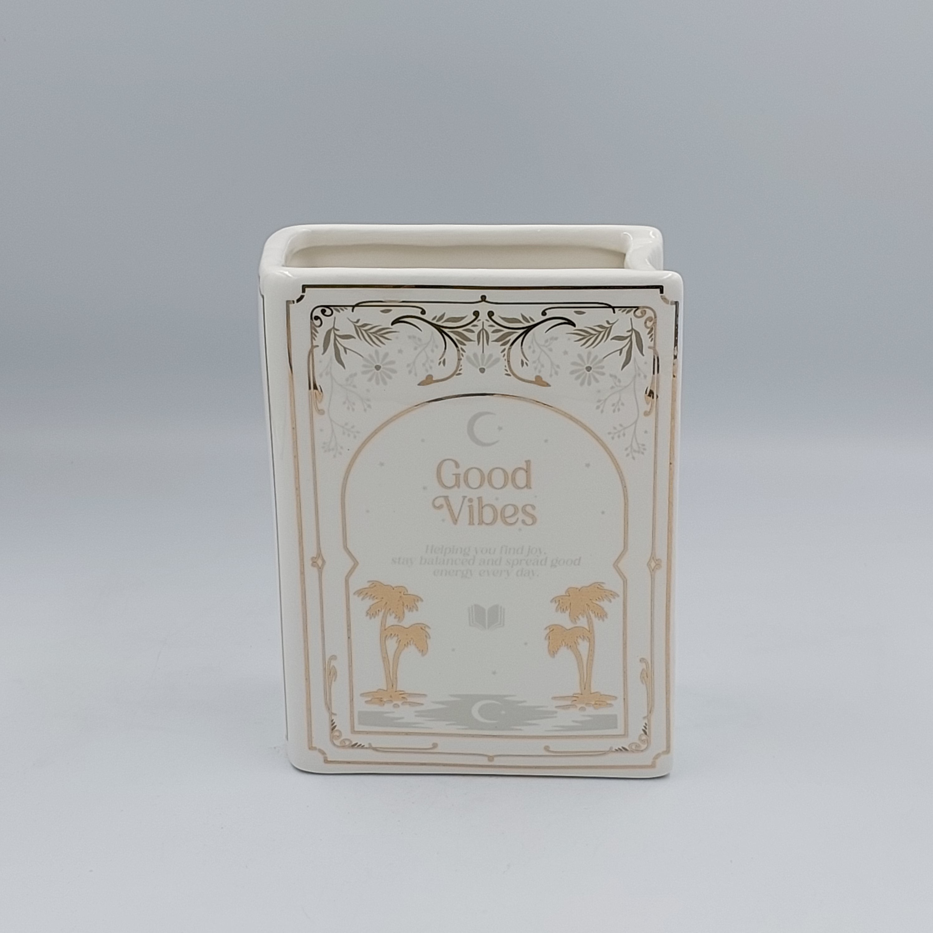White Book Shaped Vase - Success Gifts