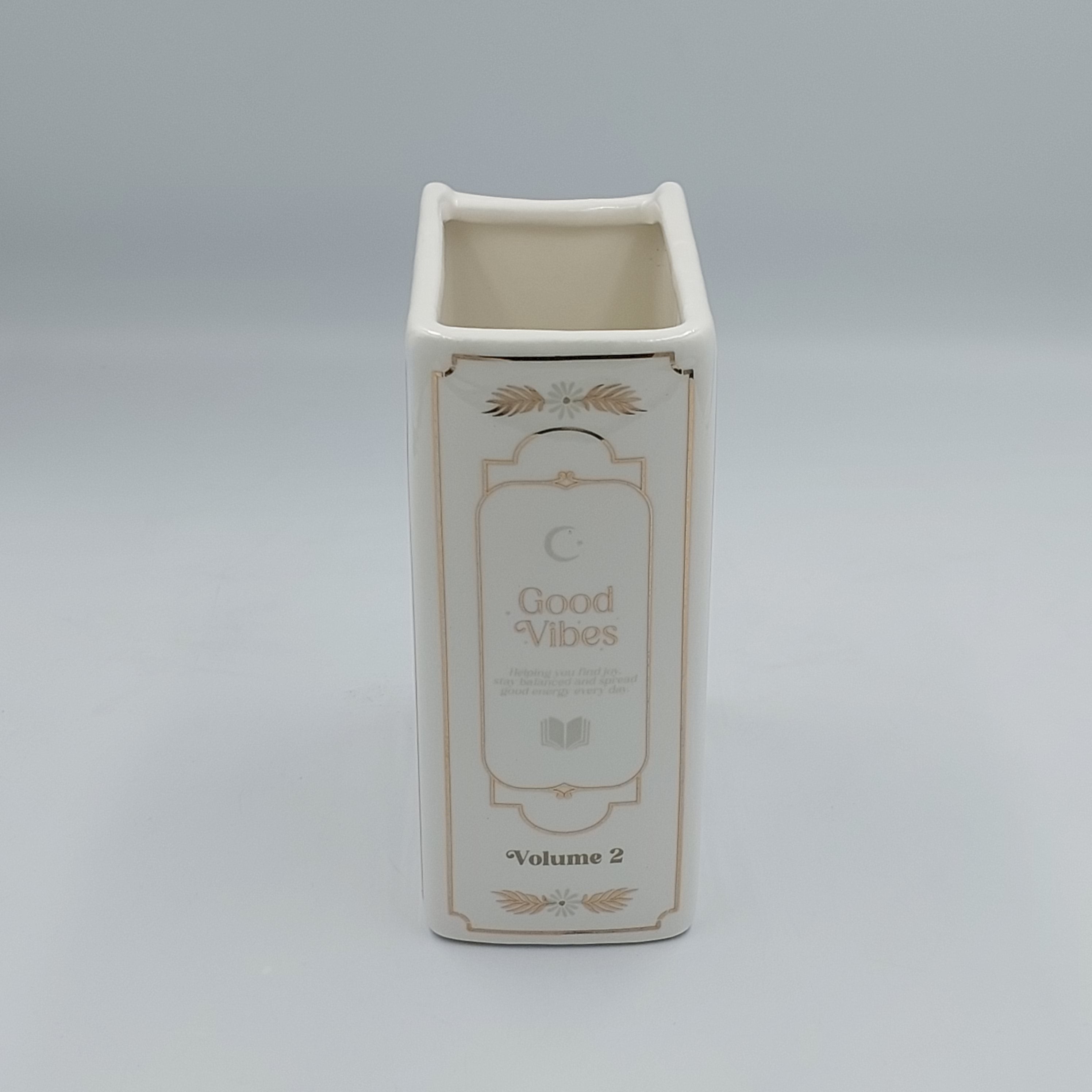 White Book Shaped Vase - Success Gifts
