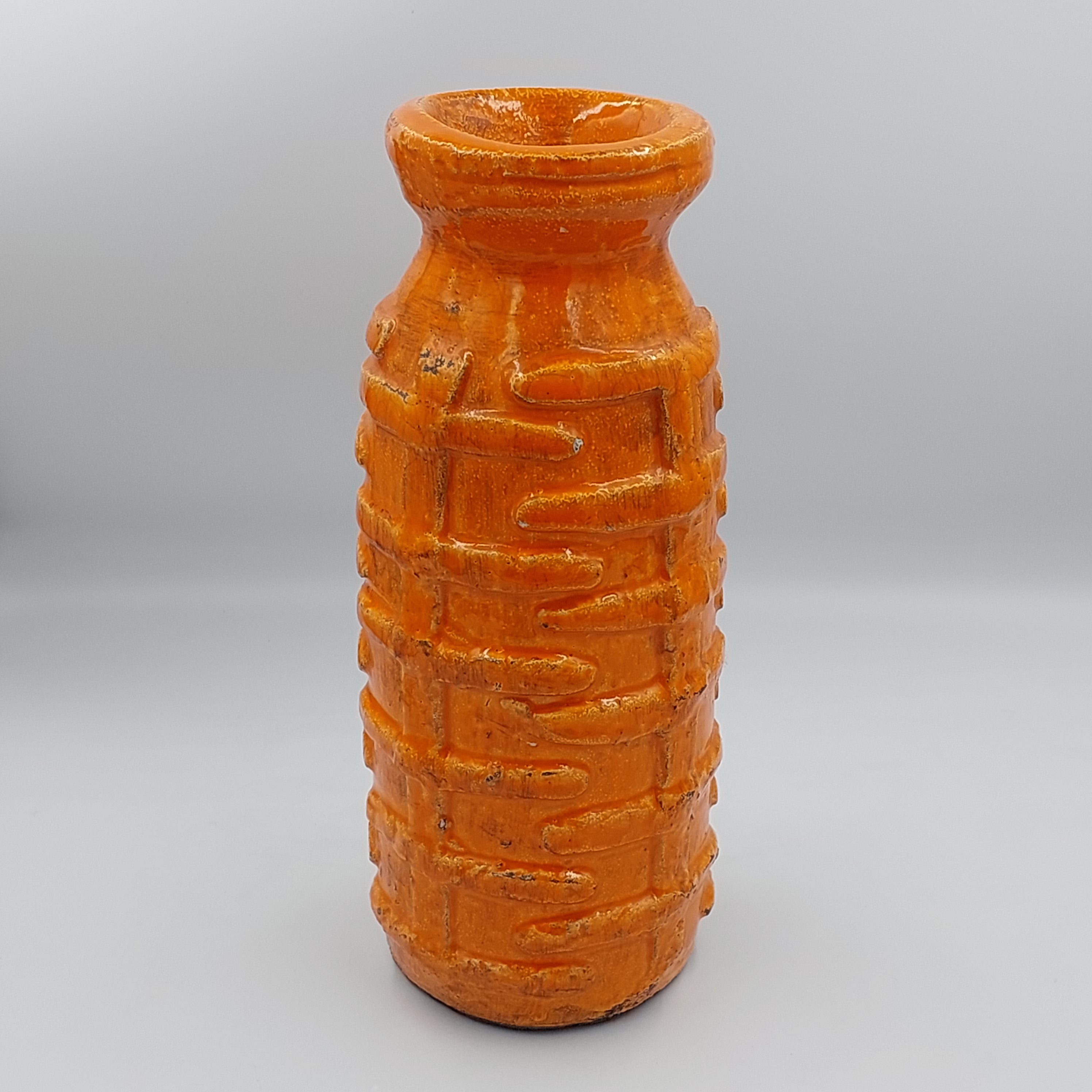 Aged Orange Vase