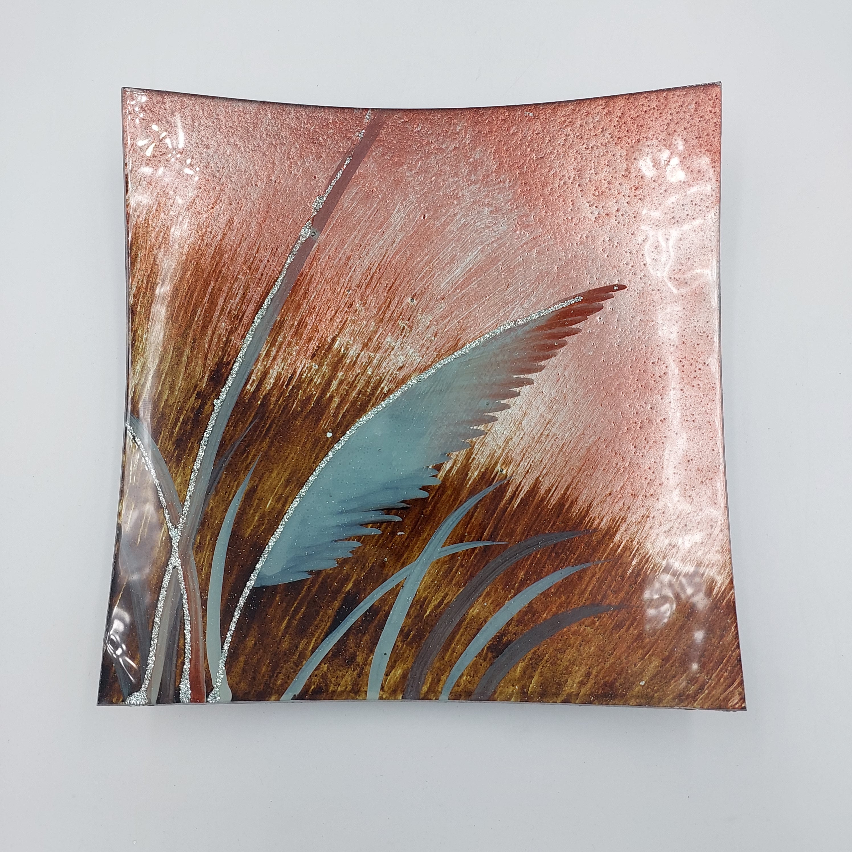 Shell Glass Plate Feather