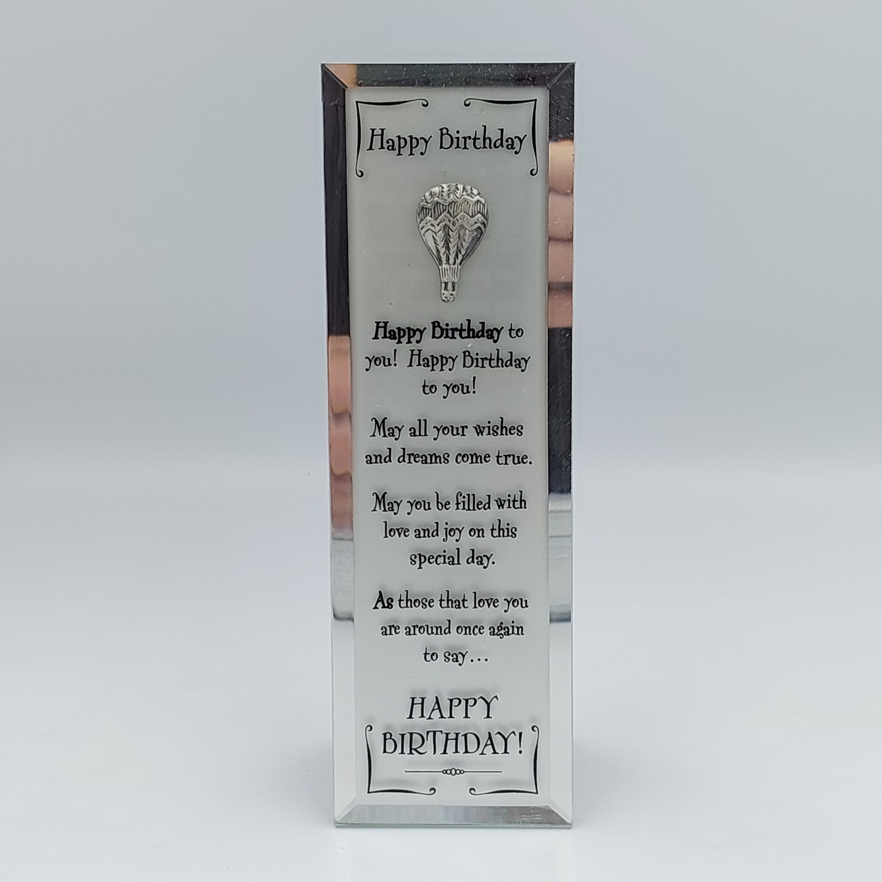 Happy Birthday Reflections Word Plaque - Success Gifts