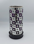 Purple Tall Mosaic Candle Holder
