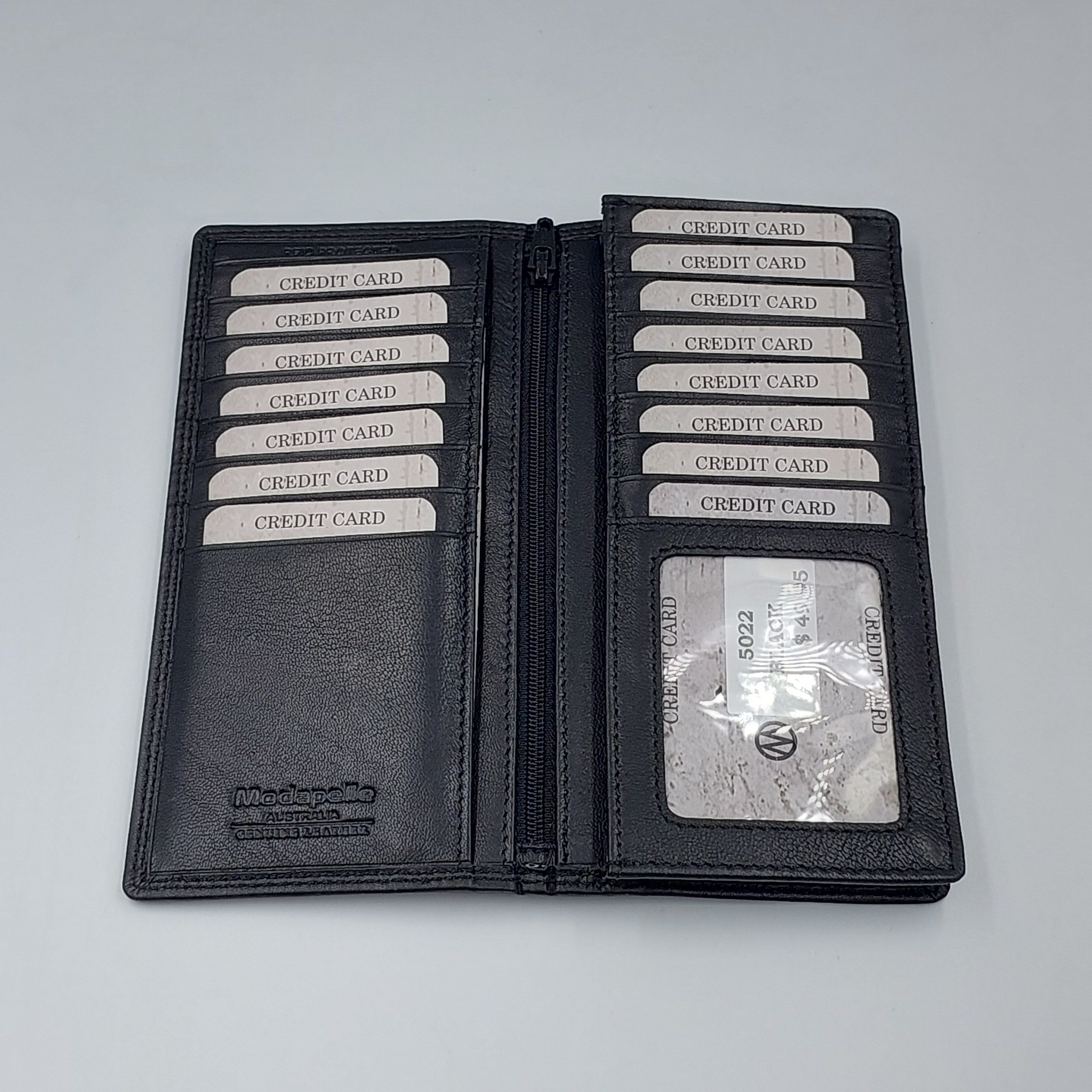 Soft Nappa Leather Men's Coat Wallet - Black