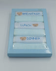 6 Bib Blue Bear Meal Set