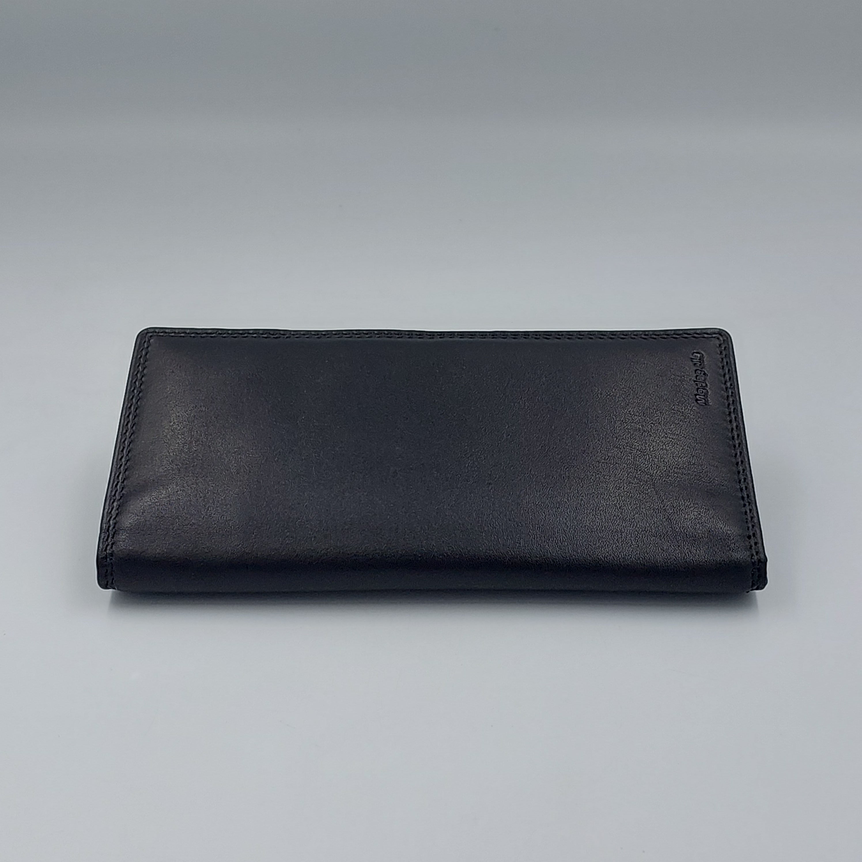 Soft Nappa Leather Men's Coat Wallet - Black