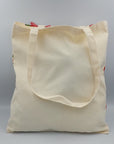 Apple print cotton tote bag