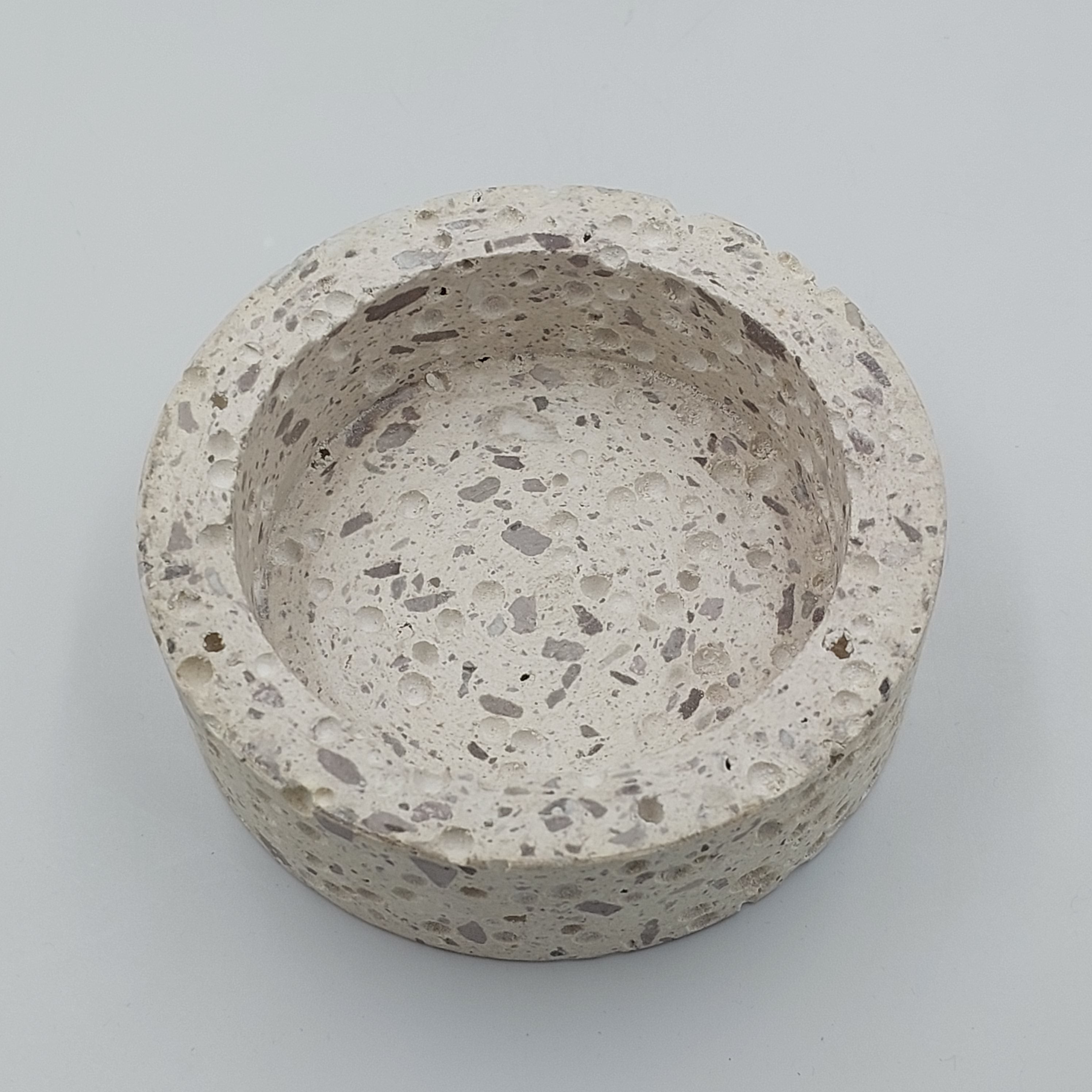 Cream Speckled Ceramic Round Dish
