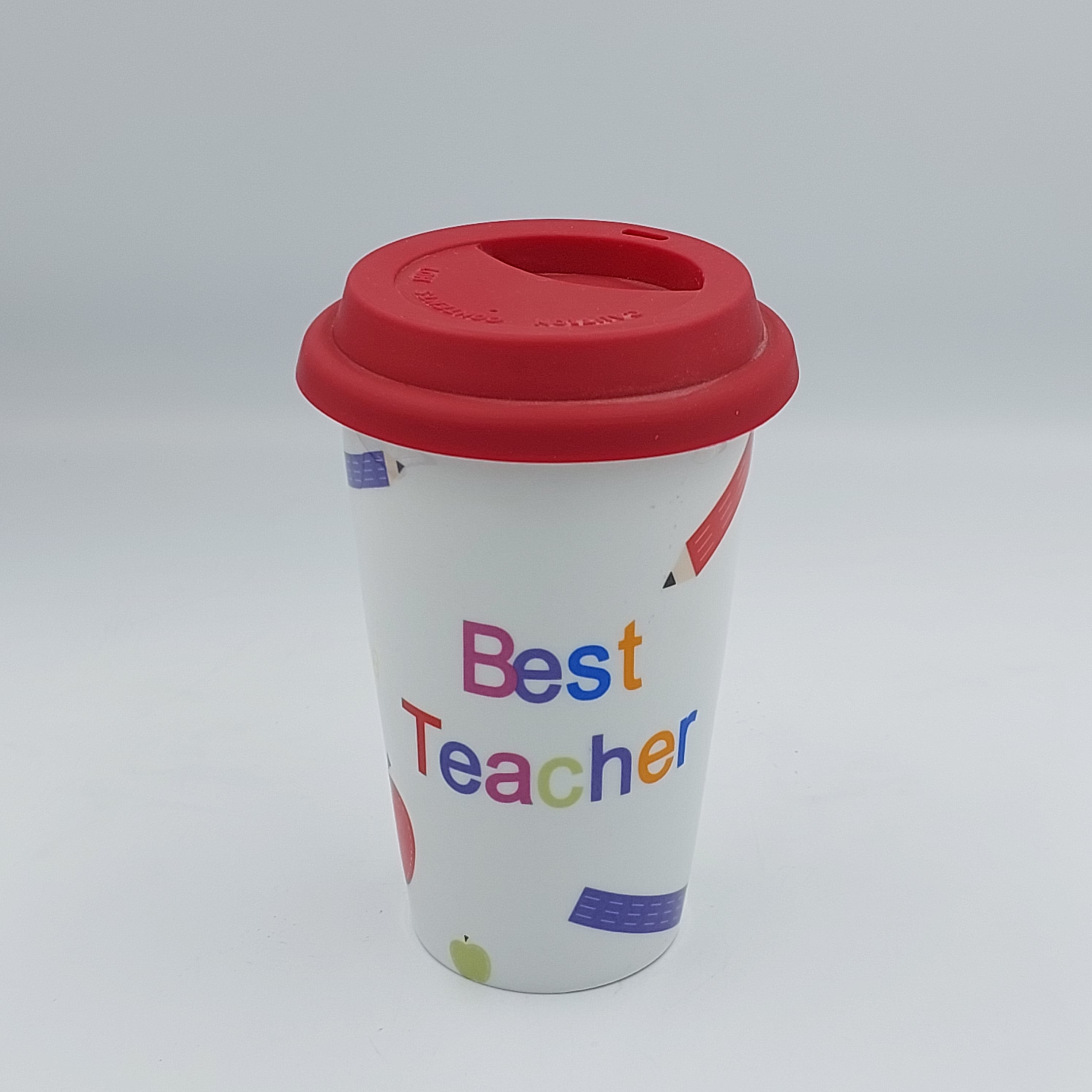 Best Teacher Ceramic Reusable Cup - Success Gifts