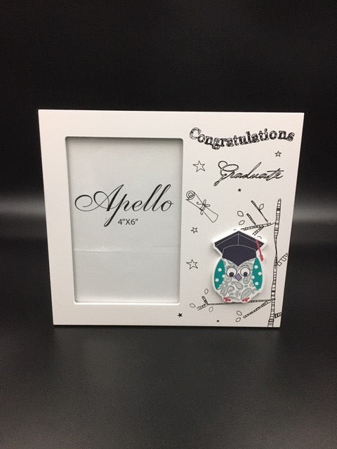 Owl Graduation Wooden Photo Frame