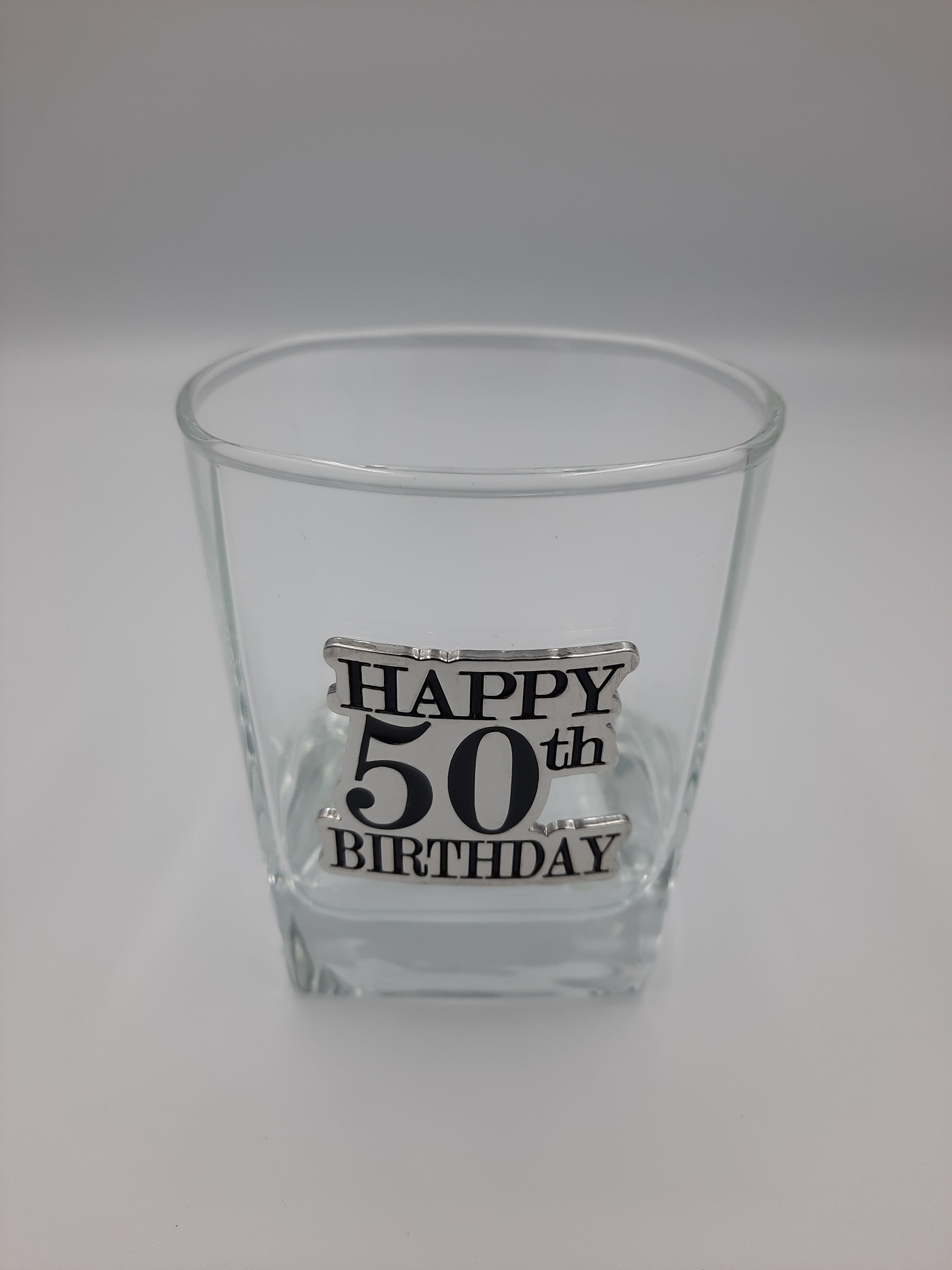 HAPPY 50TH BADGE SCOTCH GIFT