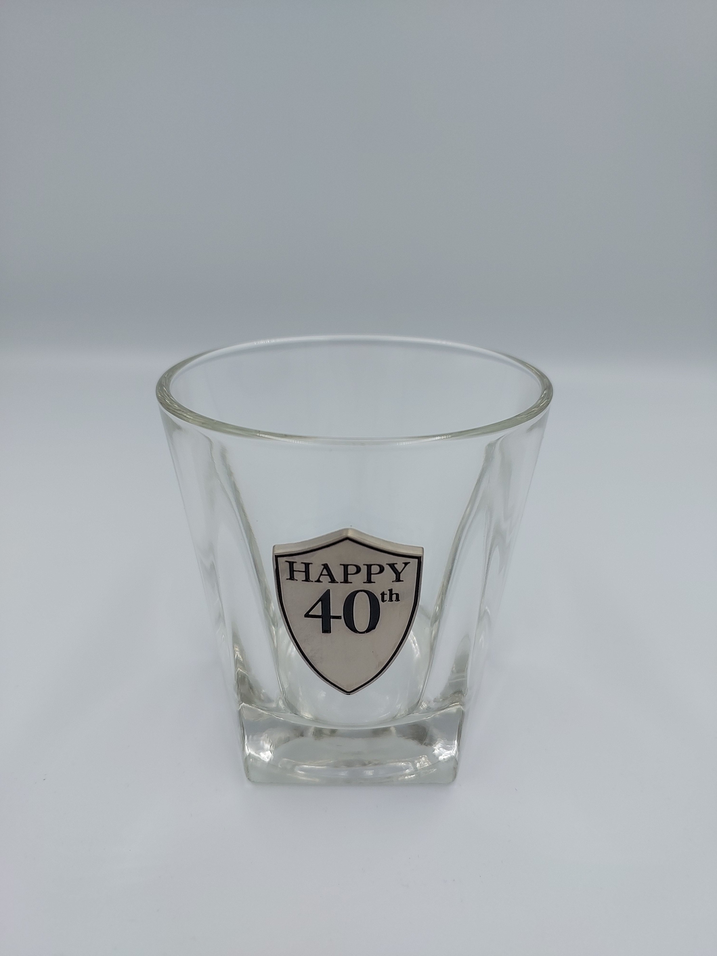 40TH WHISKY GLASS 250ML